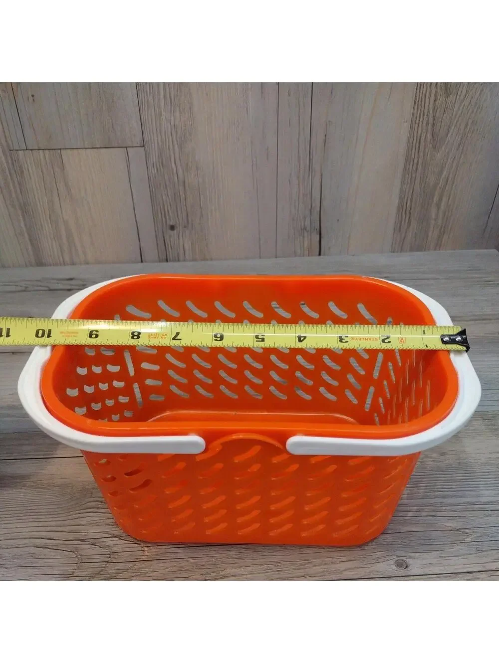 Stylish Orange Plastic Storage Basket